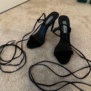 Steve Madden Black Strappy Heels